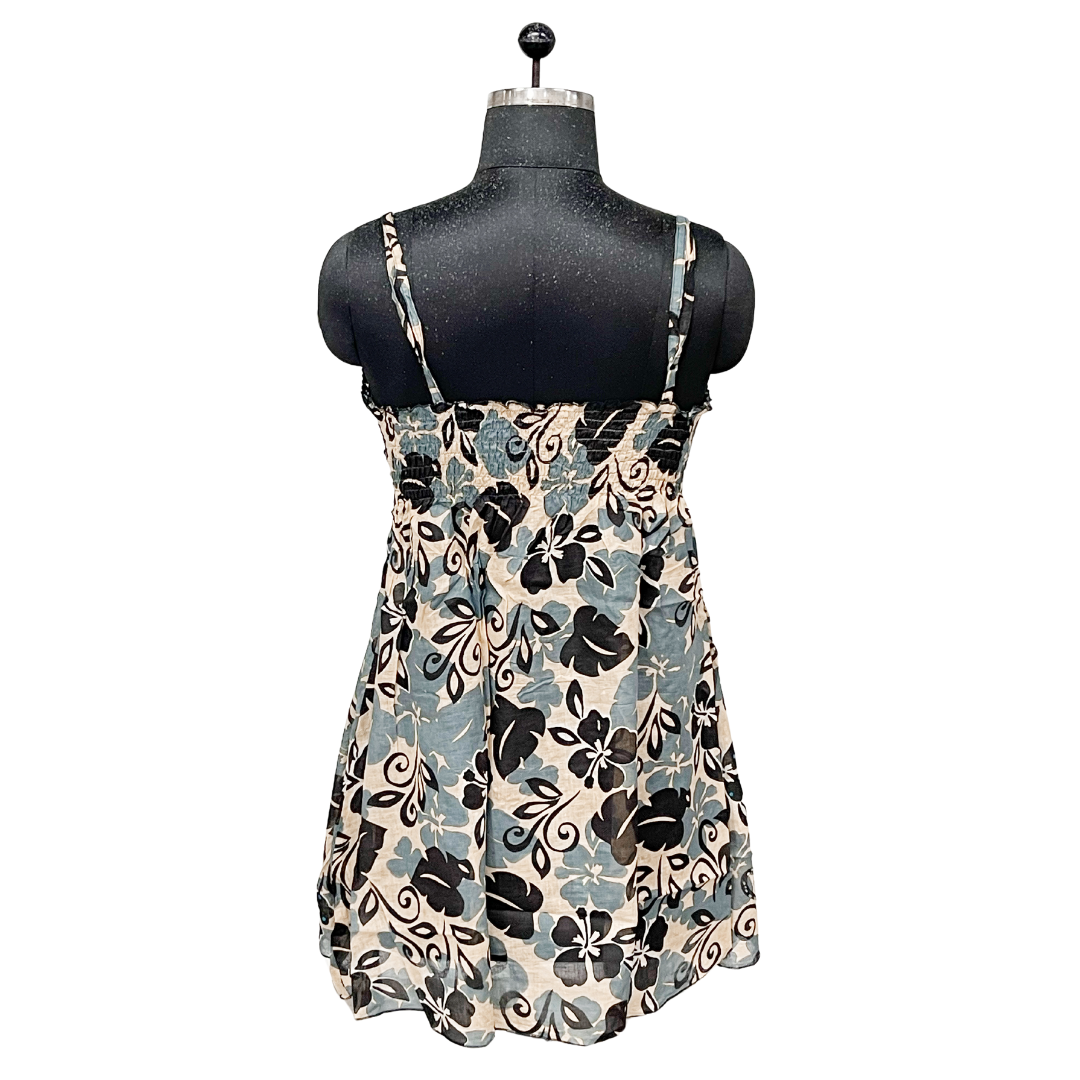 Blue Hibiscus Babydoll Dress