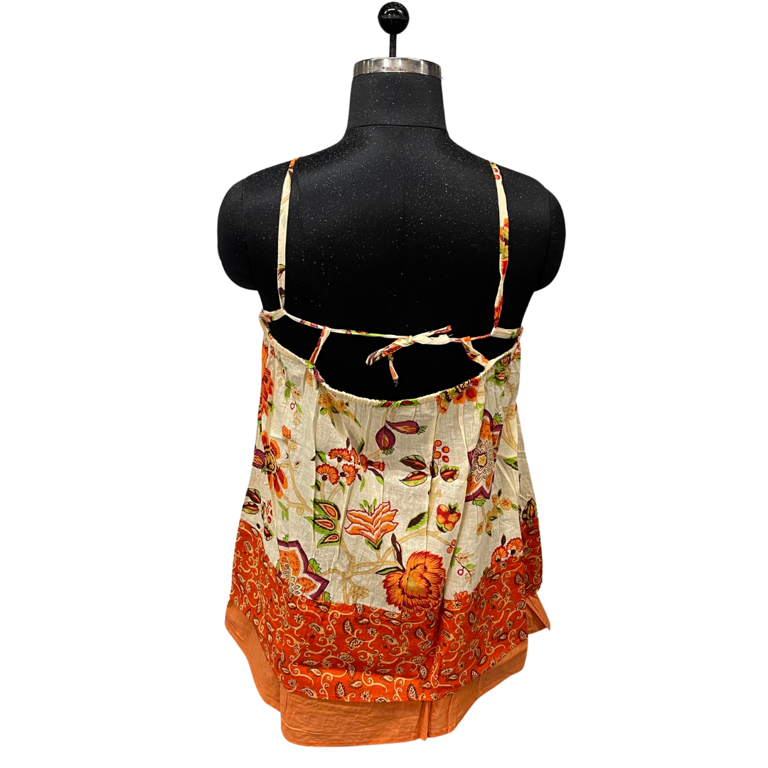 Tangerine Sunset Babydoll Dress