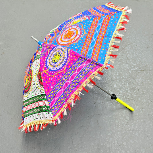 COLORFUL EMB. UMBRELLA 65CM