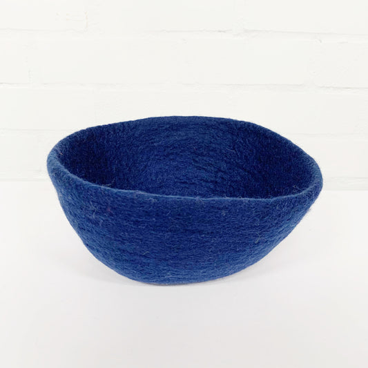 HANDMADE FELT NAVY 30CM BOWL