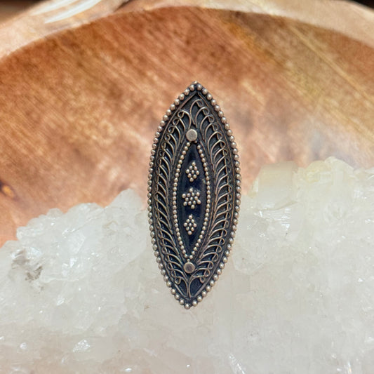 STERLING SILVERANTIQ FINISH RING