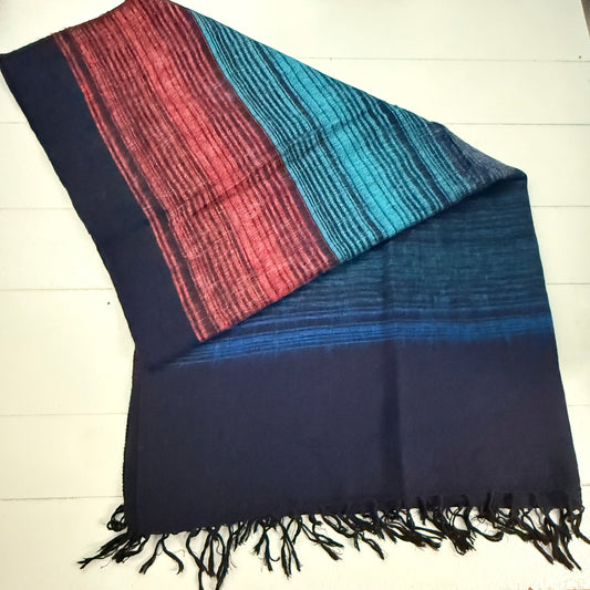 WOOL BLEND HANDLOOM BLANKET 110X260CM