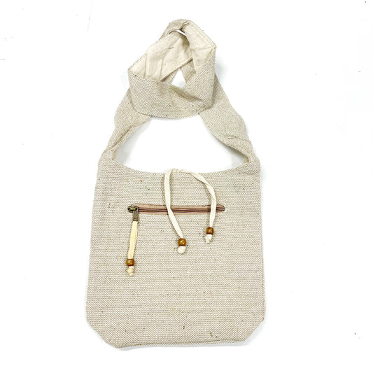 COTTON CREAM WOVEN BAG