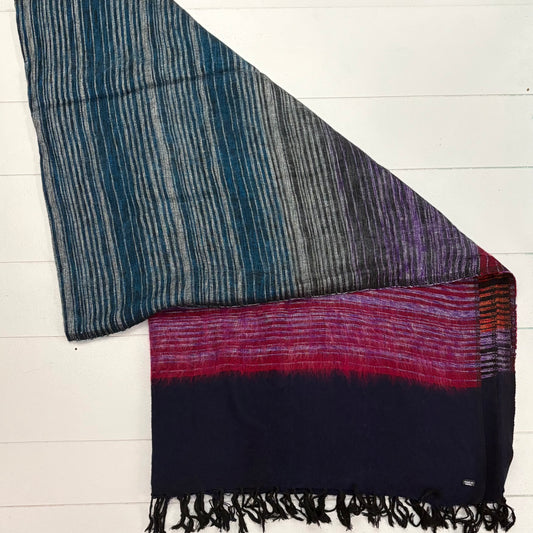 WOOL BLEND HANDLOOM BLANKET 110X260CM