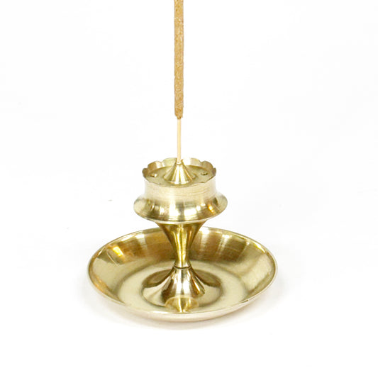 BRASS INCENSE HOLDER 7x7CM
