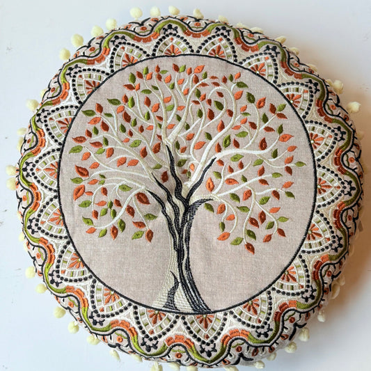TREE OF LIFE EMB. COTTON SEAT 40CM