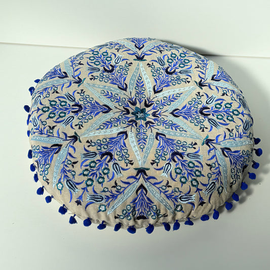 FLORAL EMB. COTTON SEAT 40CM