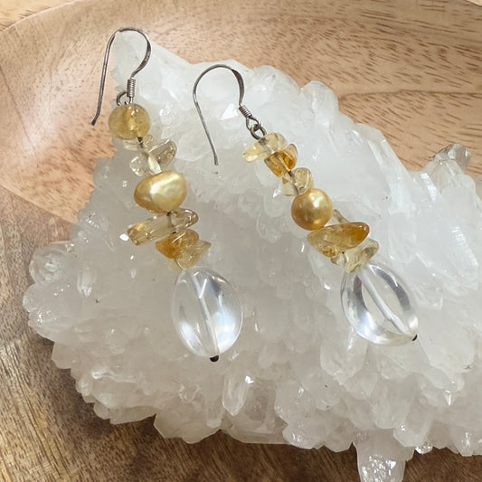 Citrine 925 Sterling Silver Hook Earring