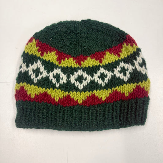 100% WOOL HAND KNITTED BEANY FLEECE LINED