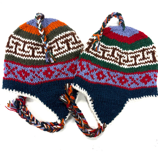 100% WOOL HAND KNITTED BEANY EAR COVER