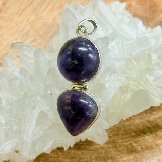 STERLING SILVER AMETHYST PENDANT