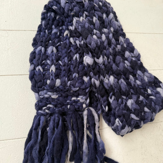 100% WOOL HAND KNITTED SCARF