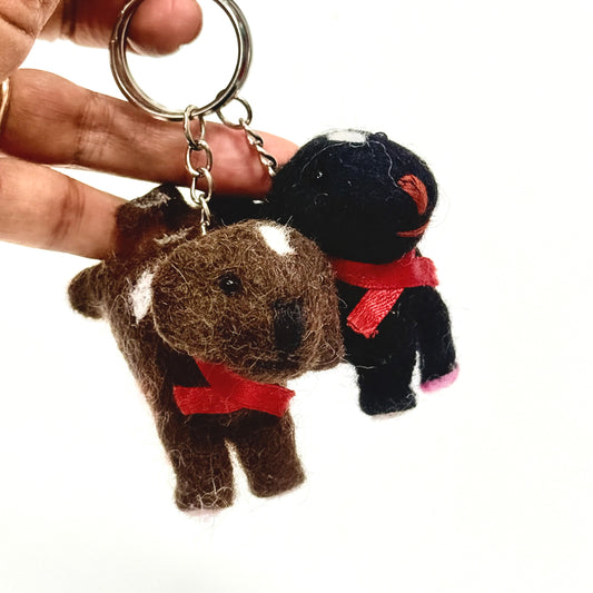 FELT PUPPY KEY RING