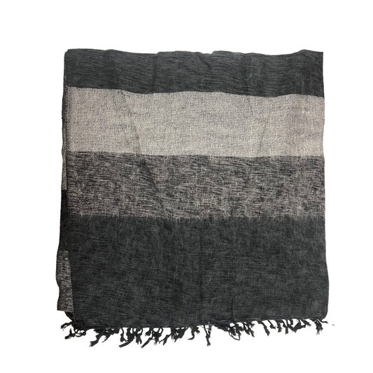 WOOL 'Twilight Haze' BLEND HANDLOOM BLANKET 110X260CM