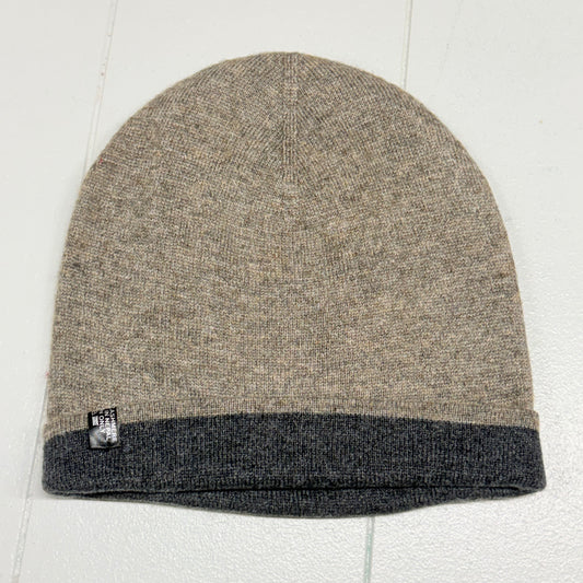 WOOL N CASHMERE BLEND DOUBLE SIDED BEANY WOOD COLOR