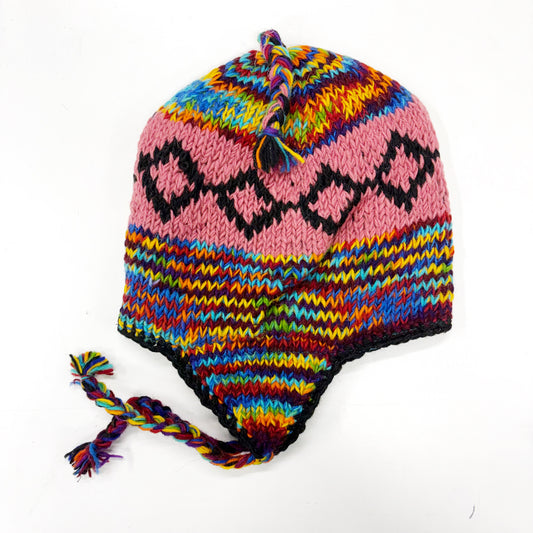 100% WOOL HAND KNITTED BEANY EAR COVER