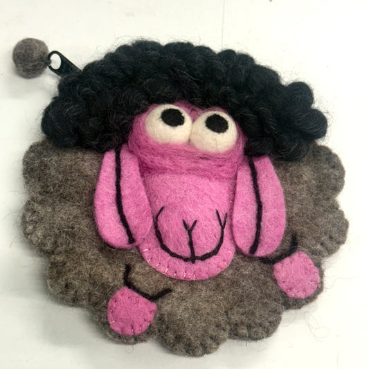 HANDMADE SHEEP PURSE 16x15cm