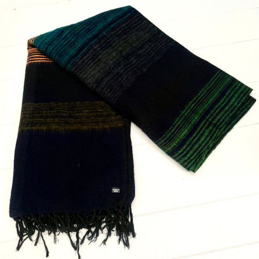 WOOL BLEND HANDLOOM BLANKET 110X260CM