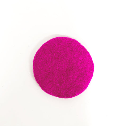 MINI FELT COASTER FUSCHIA 11CM