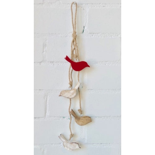 HAND PAINTED DOVE HANGING 17CM
