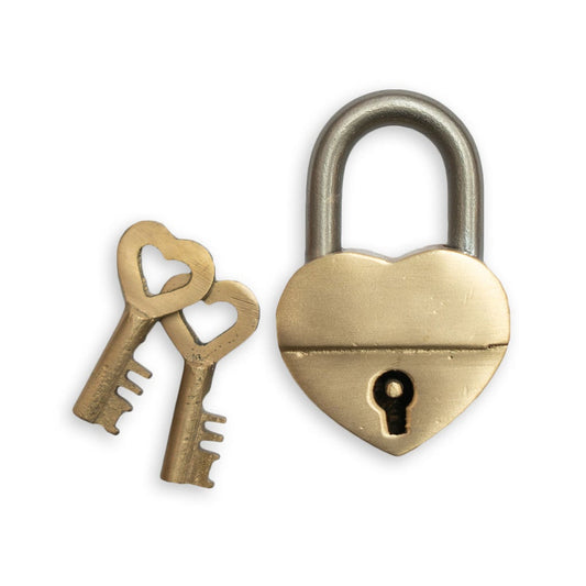 BRASS HEART LOCK