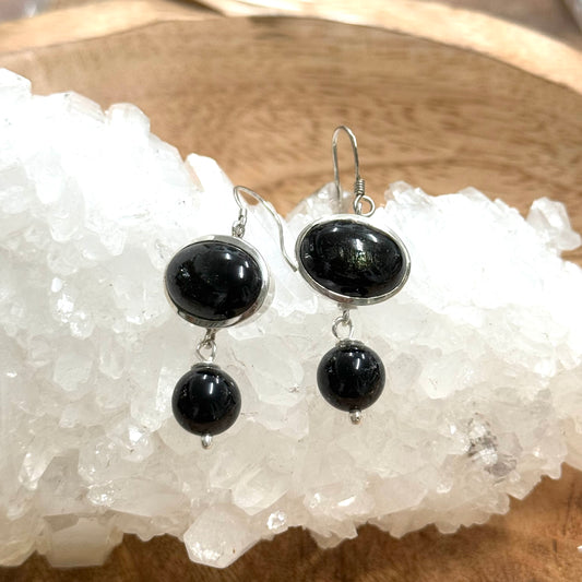 Sterling Silver Black onyx Earring