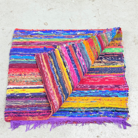 PURPLE COTTON DURRY RUG