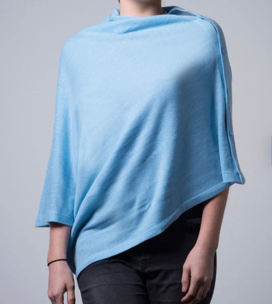 WOOL N CASHMERE BLEND PONCHO