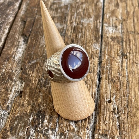 STERLING SILVER CARNELIAN RING