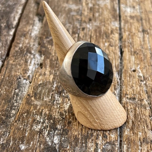 STERLING SILVER BLACK ONYX RING