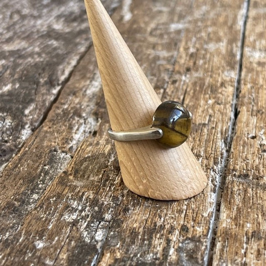 STERLING SILVER TIGER'S EYE RING