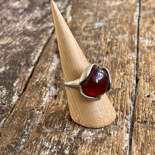 STERLING SILVER CARNELIAN RING