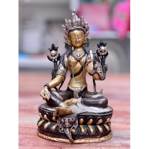 BRASS GREEN TARA 23cm