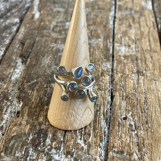 STERLING SILVER LABREDORITE RING