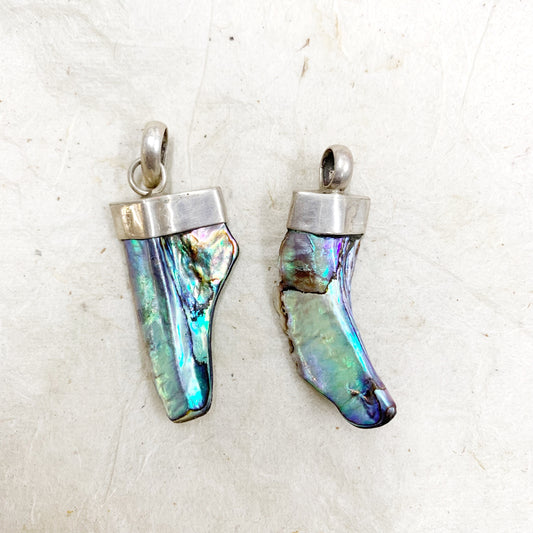 STERLING SILVER PAUA SHELL PENDANT
