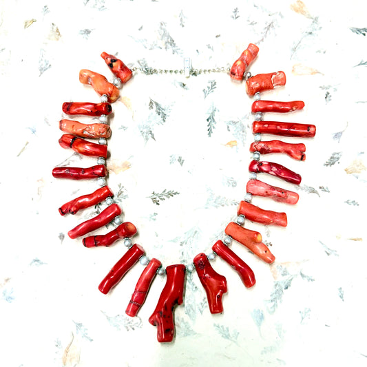 Coral and Pearl Necklace