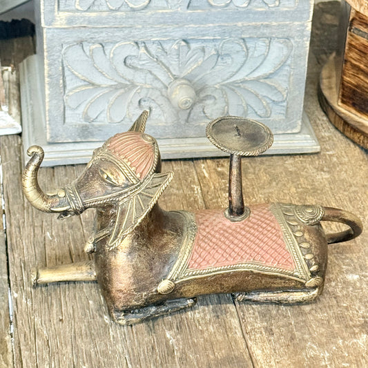 BRASS TRIBAL ELEPHANT