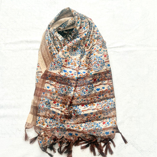 SILK FRINGED SARONG/ SCARF 100x180CM