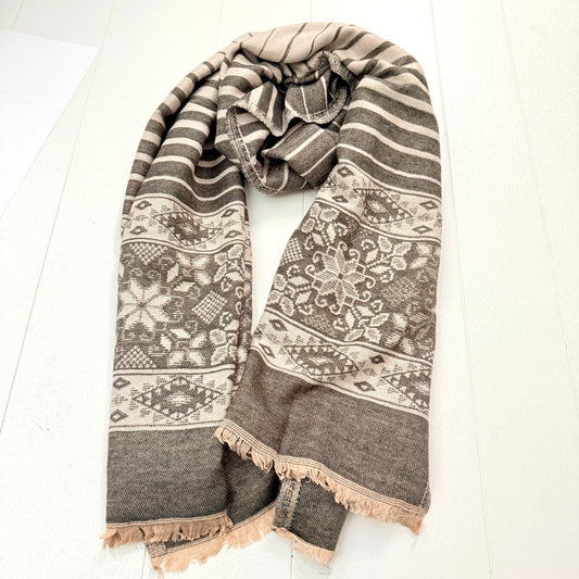 Wool  Blend Handloom Shawl 188x73CM
