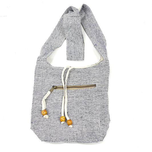 COTTON NAVY WOVEN BAG