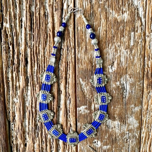SILVERPLATED TIBETAN  NECKLACE