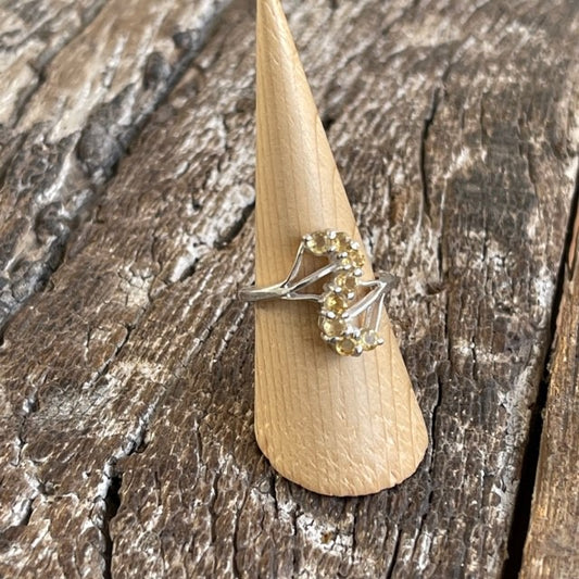 STERLING SILVER CITRINE RING