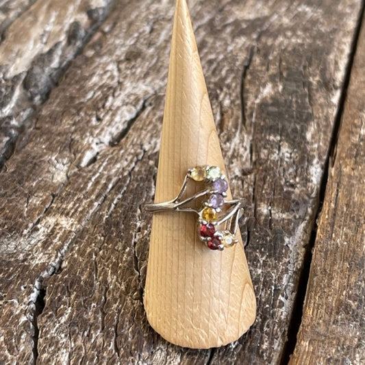 STERLING SILVER MULTISTONE RING