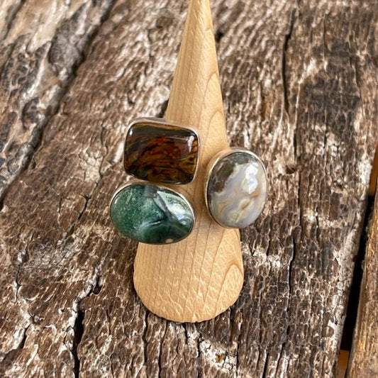 STERLING SILVER JASPER RING