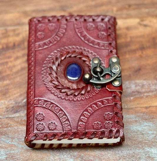 LEATHER HANDWORK JOURNAL LAPIZ STONE 10x15cn
