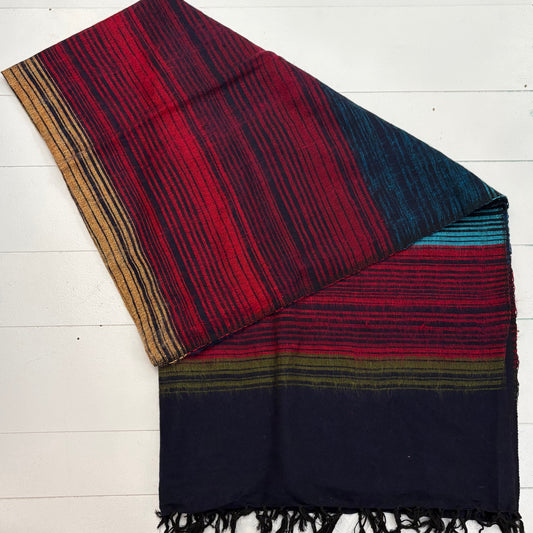WOOL BLEND HANDLOOM BLANKET 110X260CM