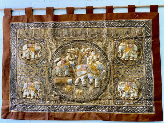 VINTAGE BURMA EMB. WALL HANGING 137X102CM