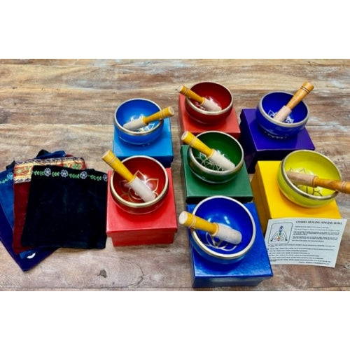 7PCS-7COLOR CHAKRA SINGING BOWL 12cm