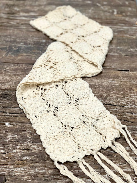 100% COTTON HAND CROCHET  PATCHWORK SCARF 20x200cm