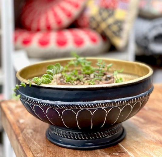 BRASS FINISH BOWL 35x16Cm